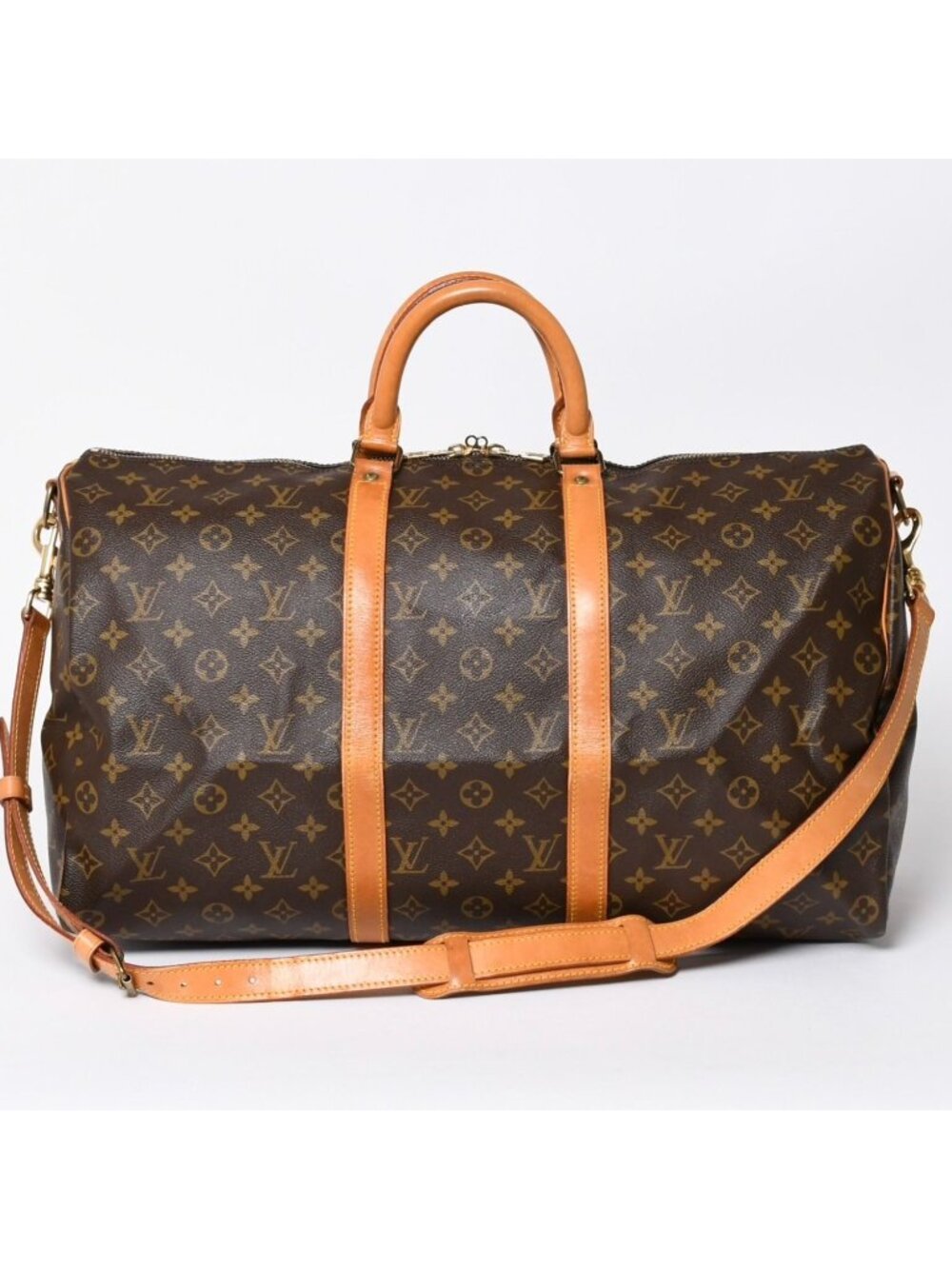 Louis Vuitton Monogram Keepall Bandouliere 50 Brown Boston Bag